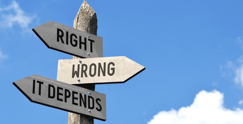 right or wrong
