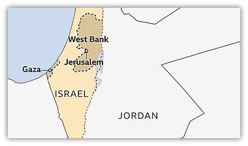 kaart Israel